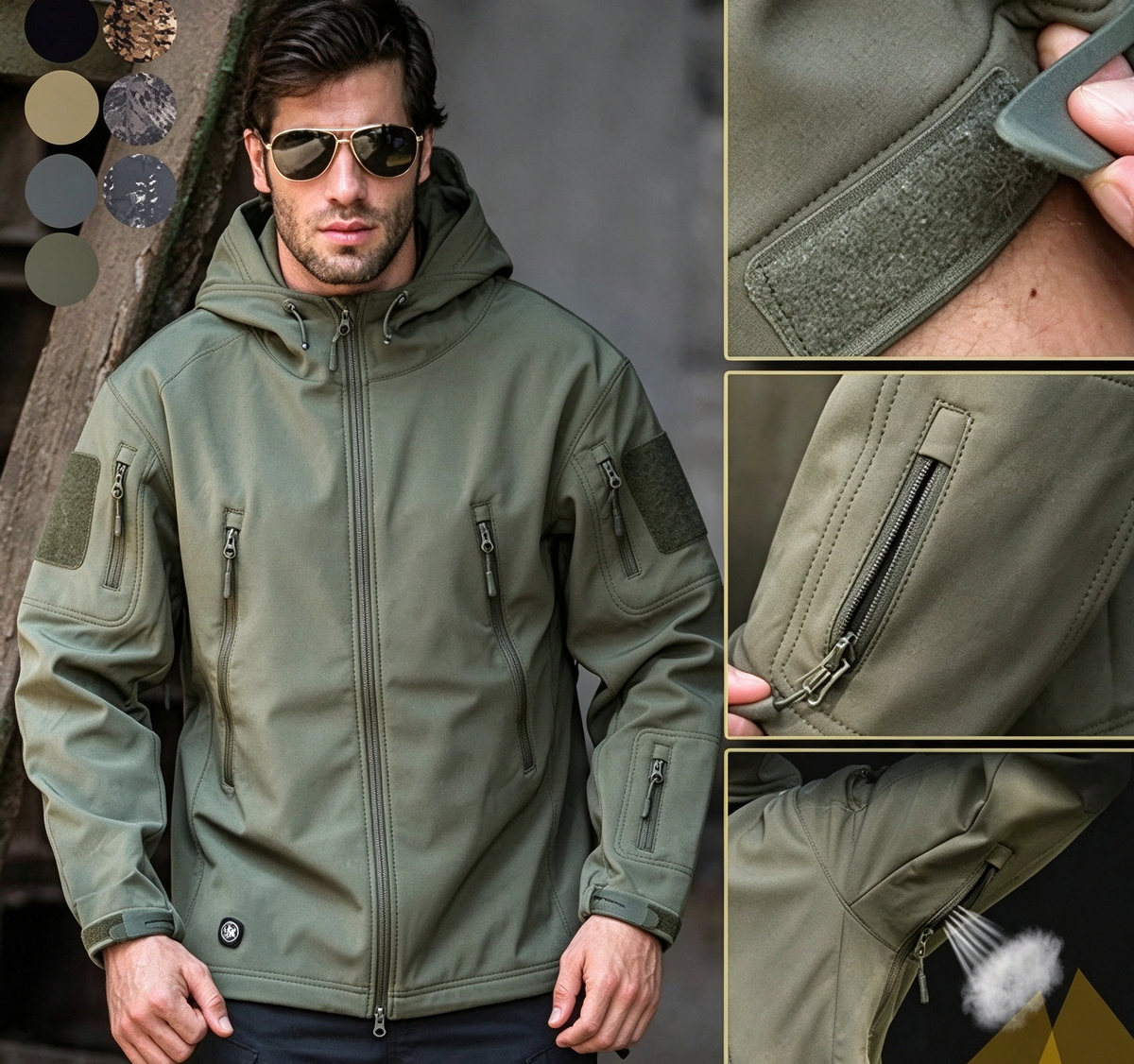 Tactical Softshell Fleece Lined Outdoor Jacket