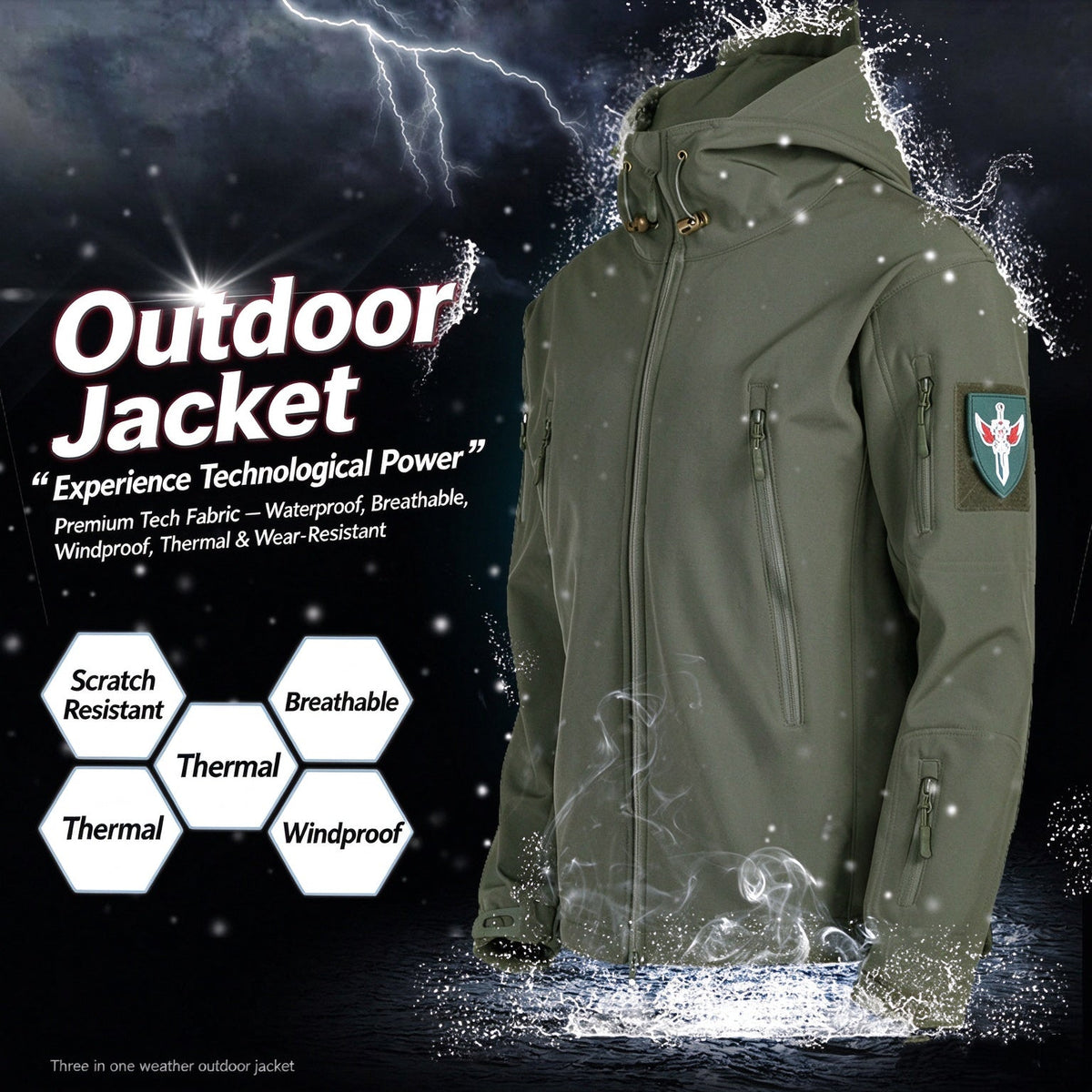 Tactical Softshell Fleece Lined Outdoor Jacket