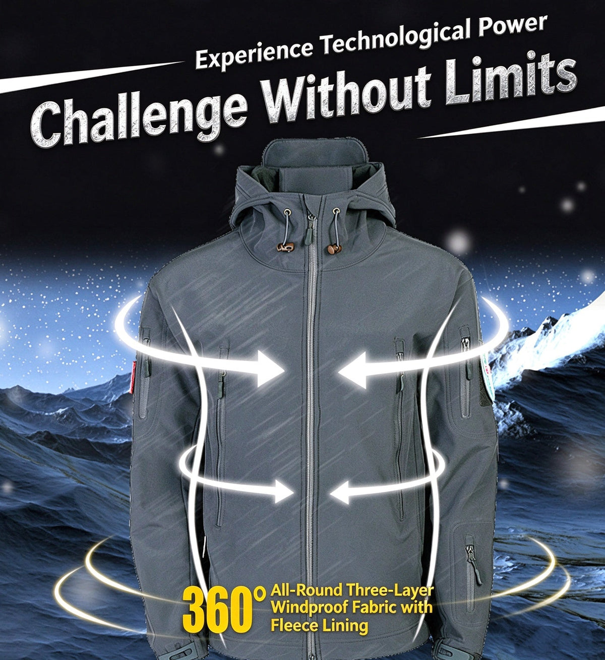 Tactical Softshell Fleece Lined Outdoor Jacket