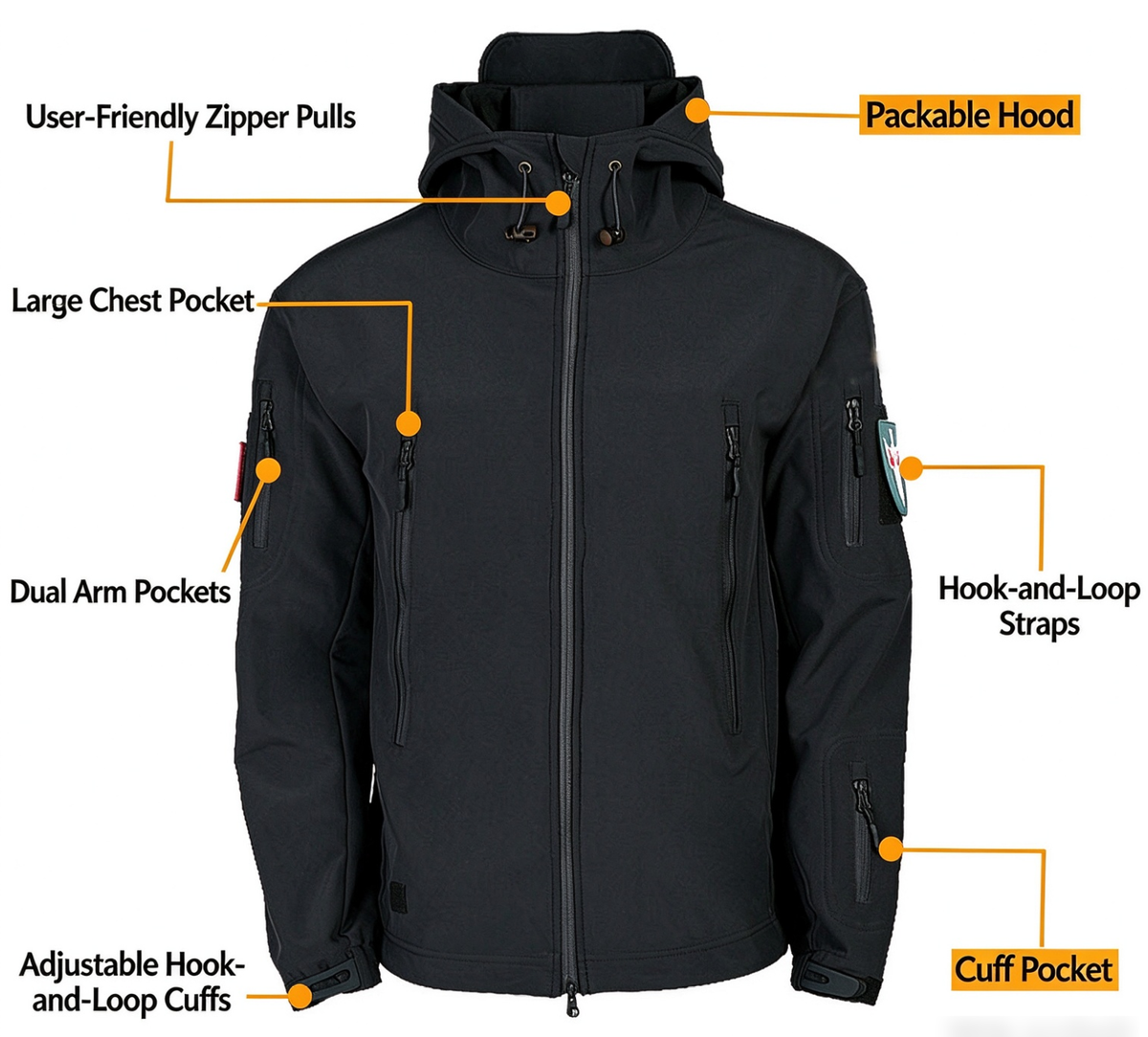 Tactical Softshell Fleece Lined Outdoor Jacket